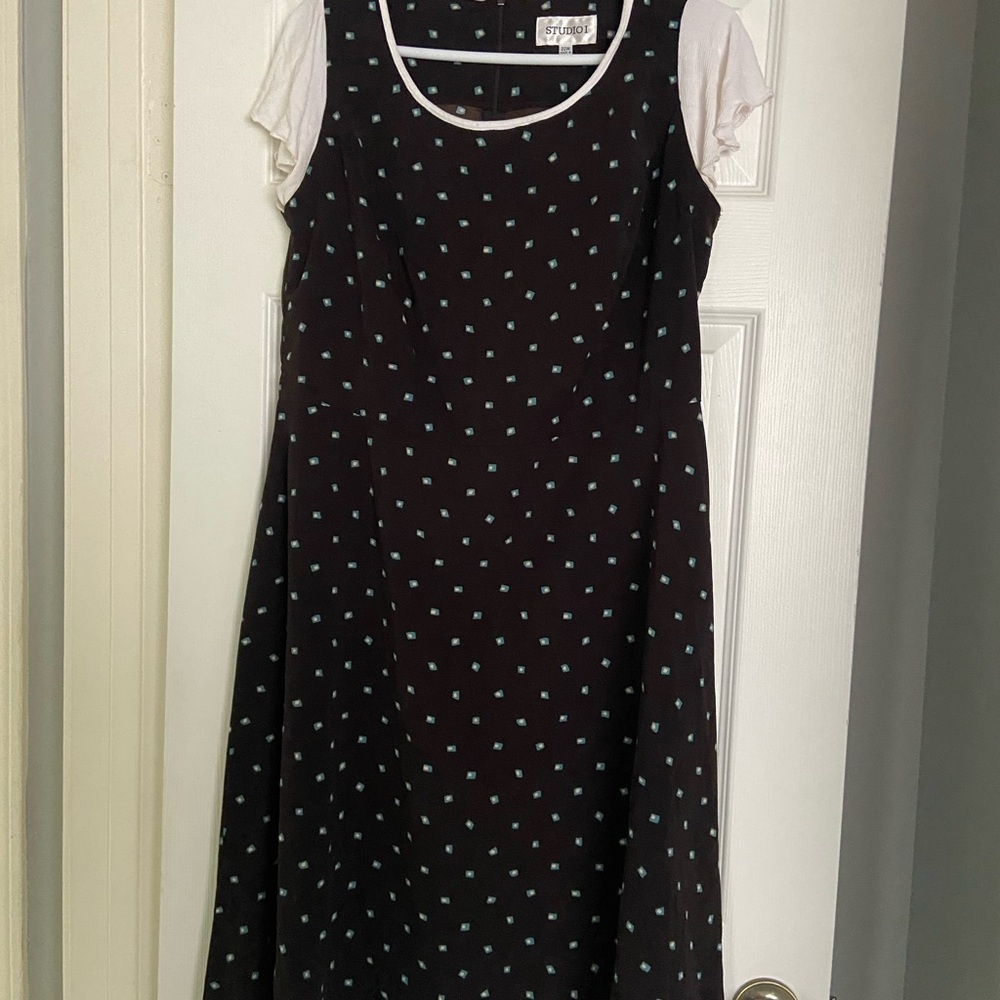 Elegant Black Polka Dot Dress